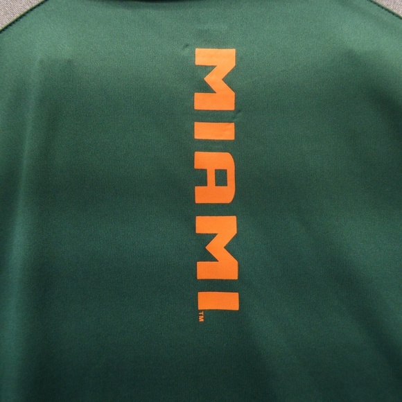 Miami Hurricanes Colosseum Quarter Zip Long Sleeve Pullover Men Large Silver/Gre - Picture 8 of 11